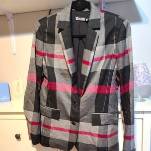 BLAZER-Grey, Black, and Maroon